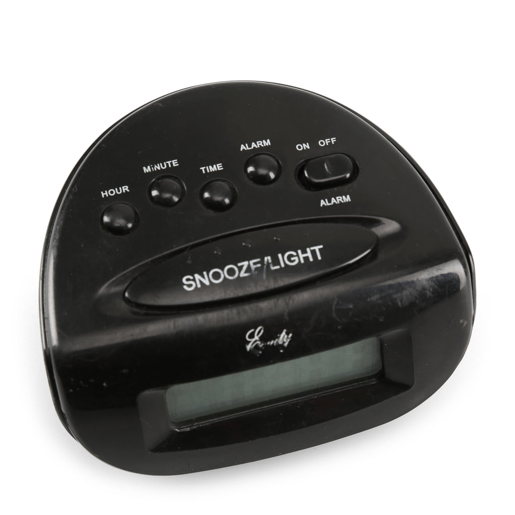 Distressed Black Alarm Clock