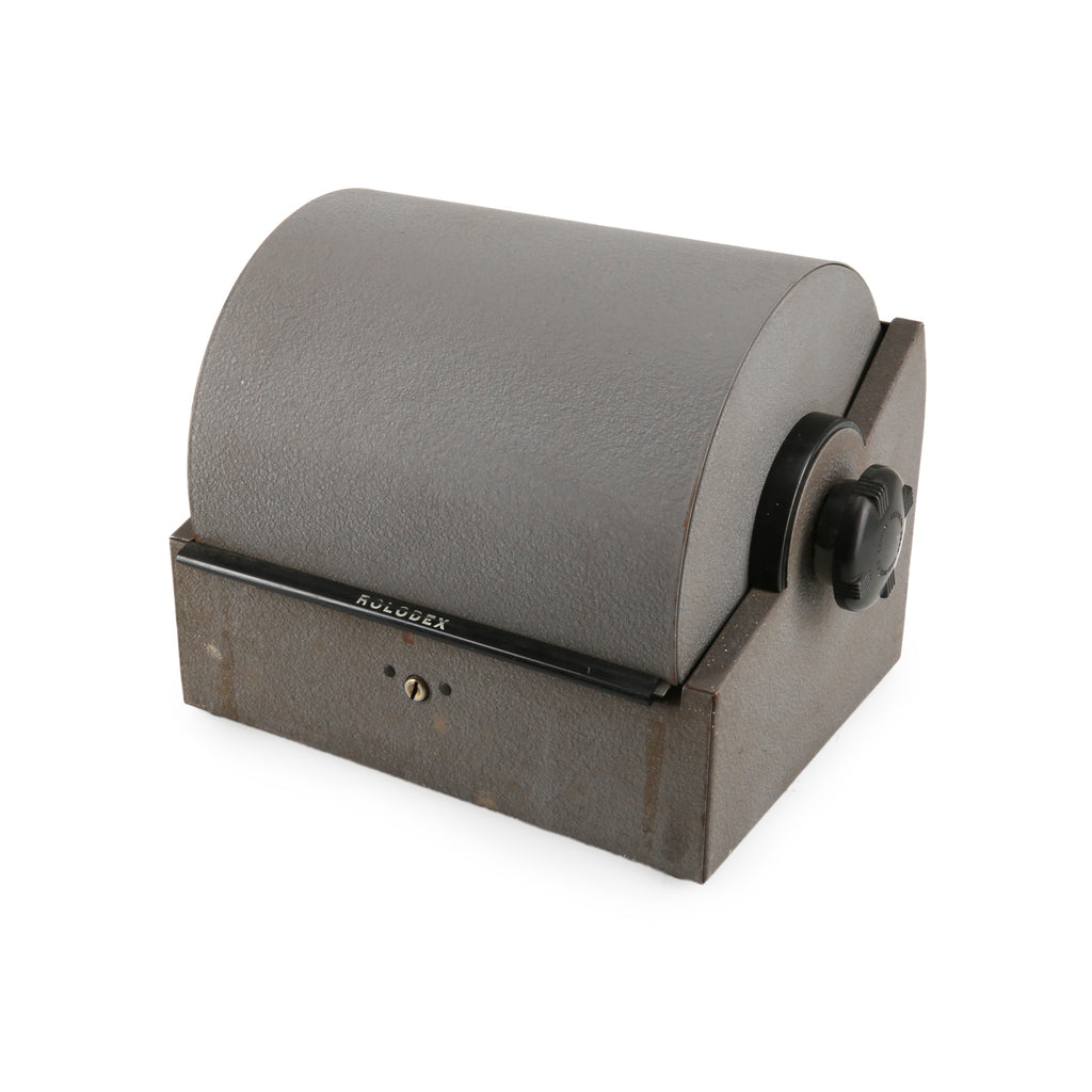 Grey Metal Double Rolodex