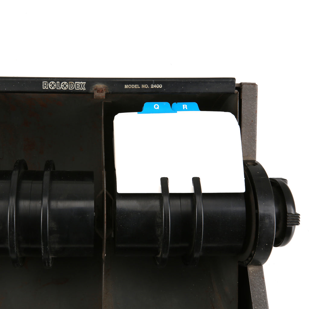Grey Metal Double Rolodex