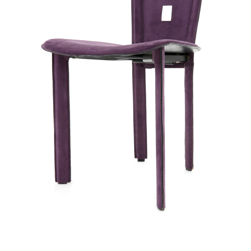 Aubergine Purple Suede Dining Chairs