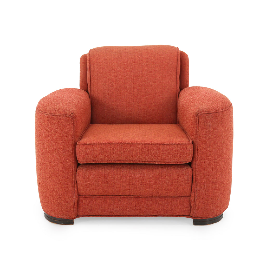 Orange Fabric Armchair