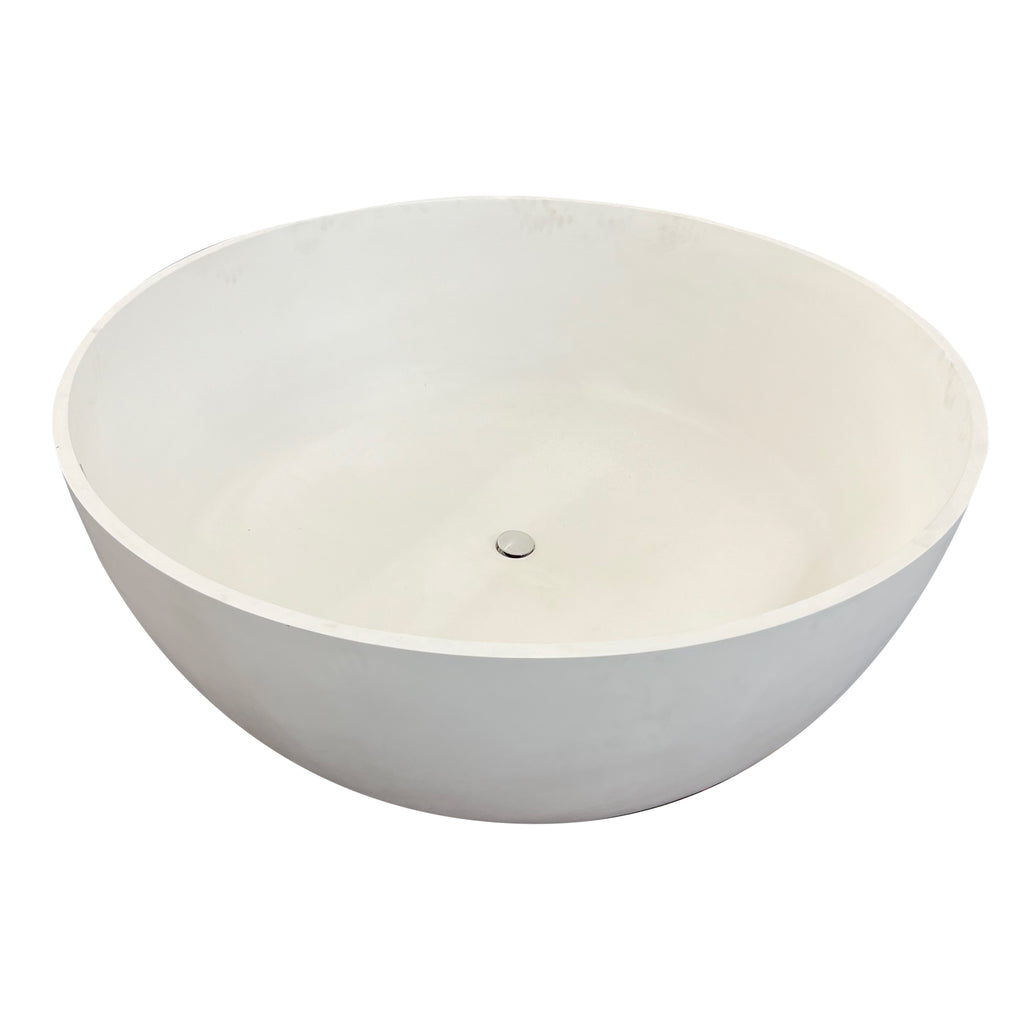 White Modern Round Bathtub