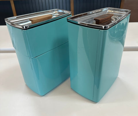 Blue Metal Kitchen Containers