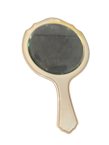 Small Tan Handheld Mirror