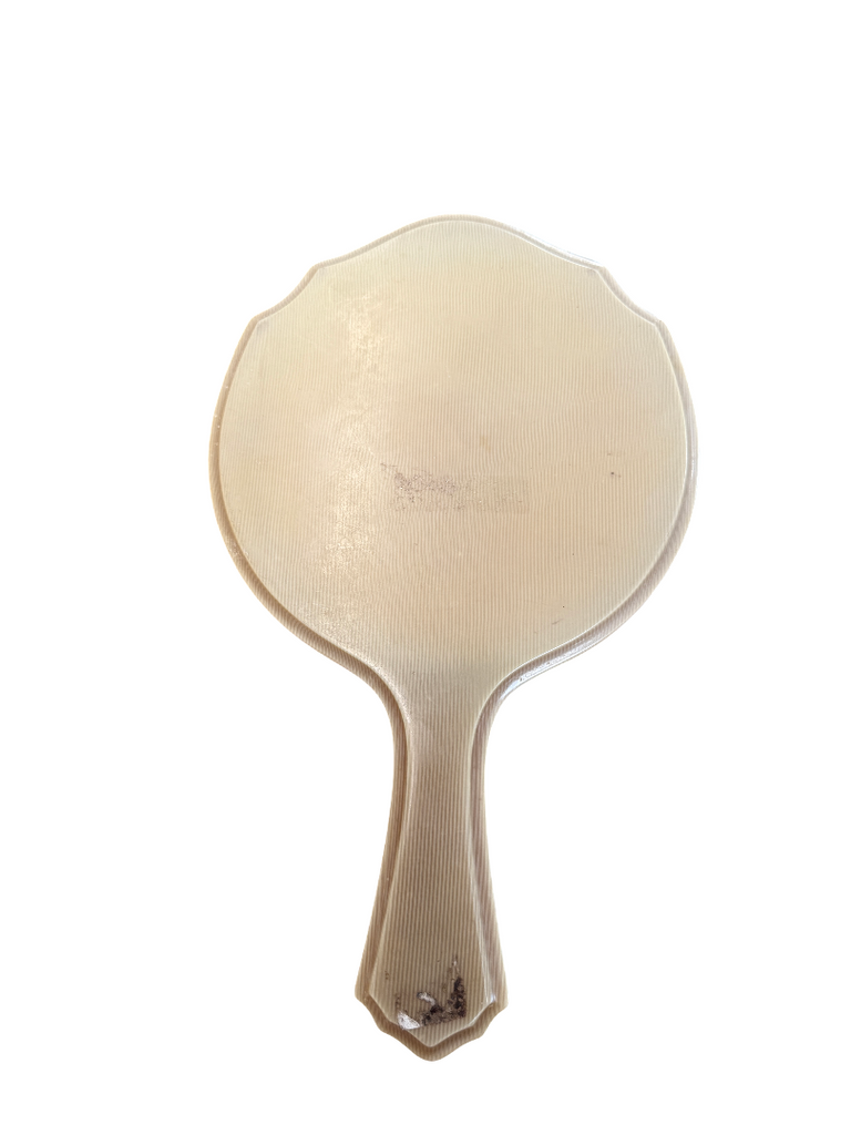 Small Tan Handheld Mirror