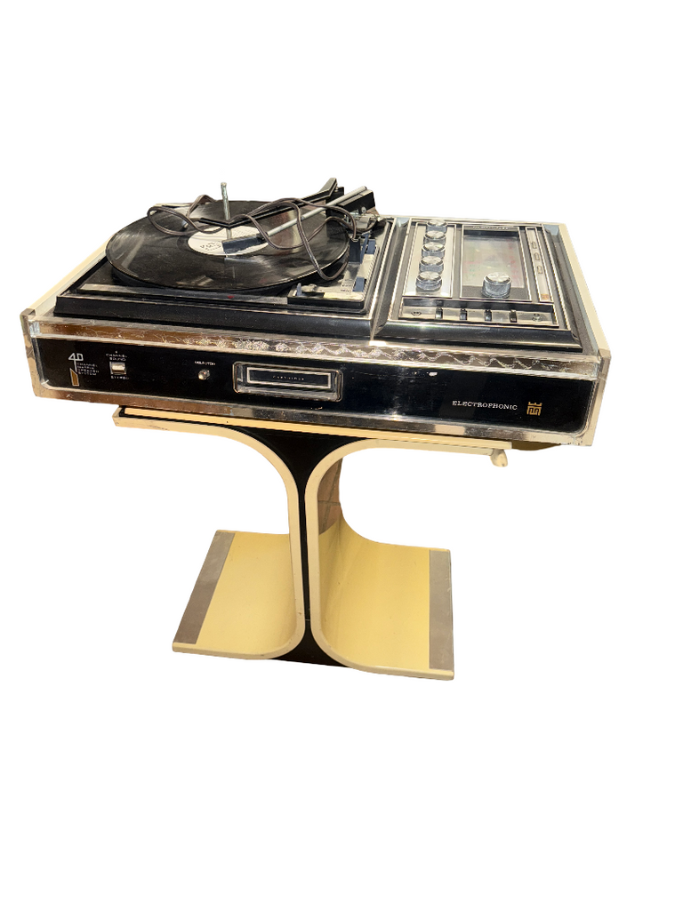 White "Electrophonic" Standing Record Player