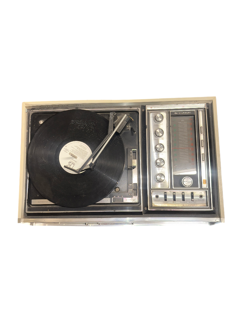 White "Electrophonic" Standing Record Player
