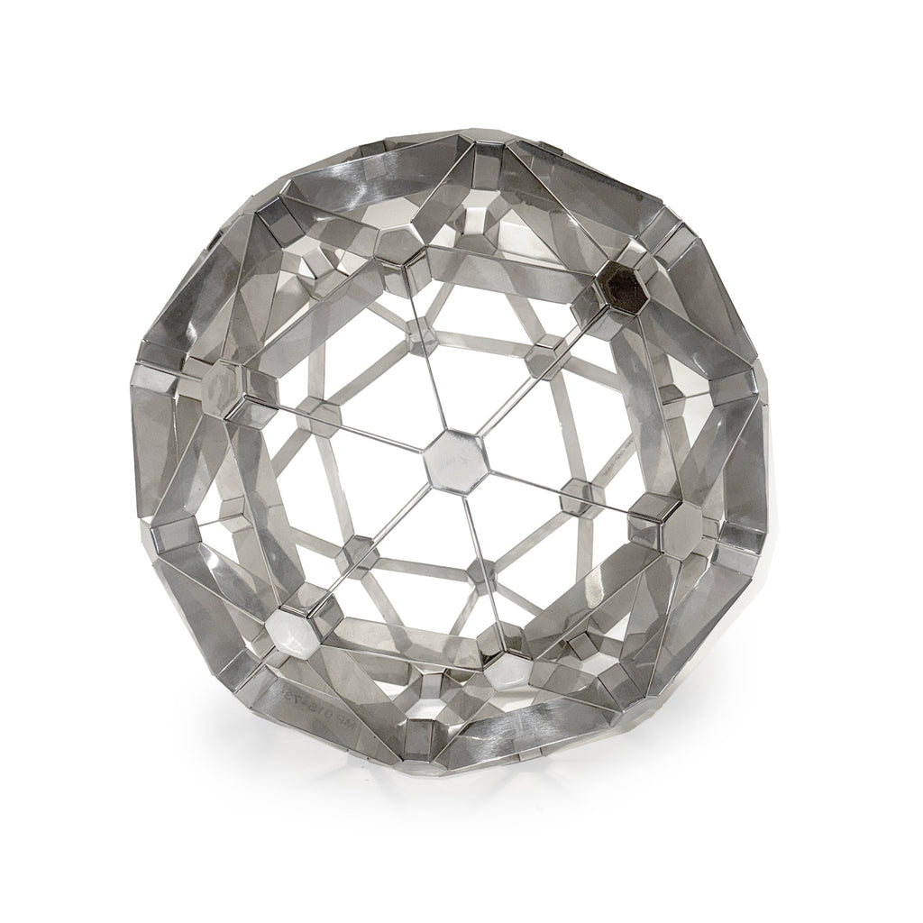 Open Chrome Geometric Sphere
