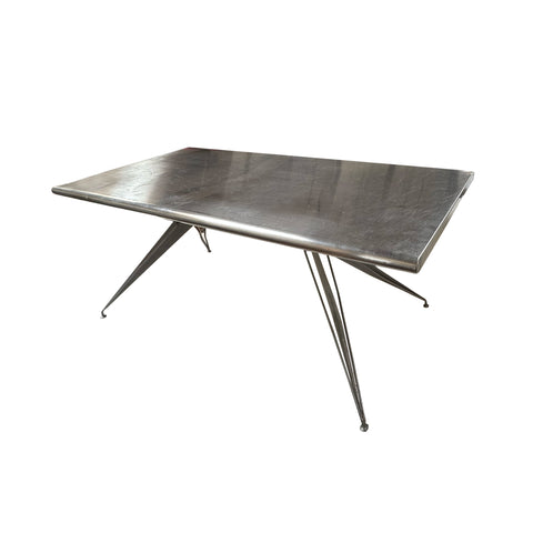 Chrome Desk Table With Hairpin Legs