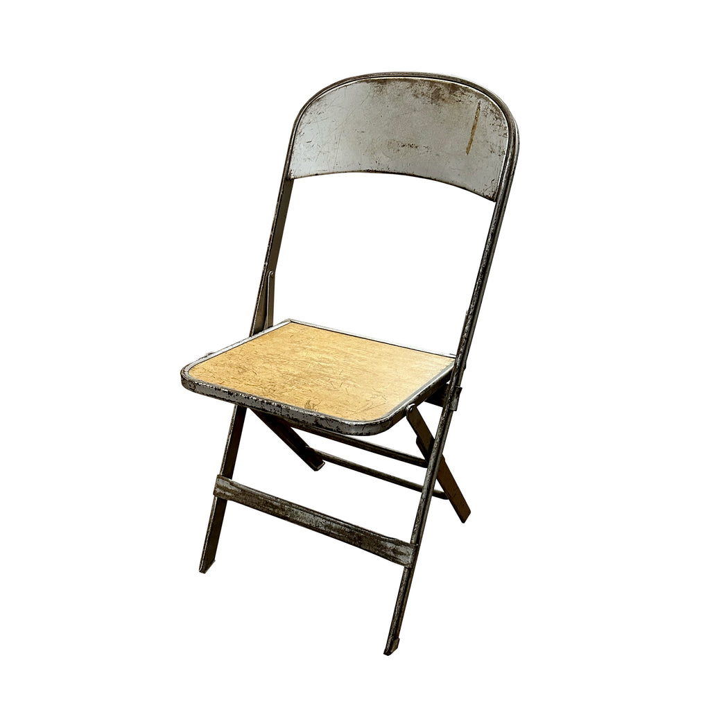 Rustic Metal / Wood Folding Chair