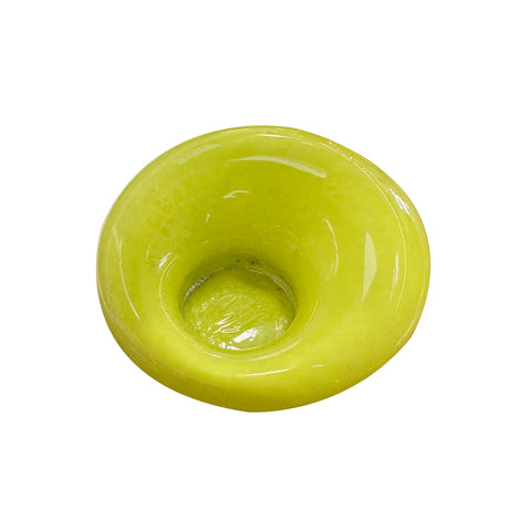 Green Glass Donut Bowl
