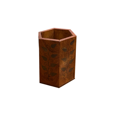 Vine Wood Pen Cup