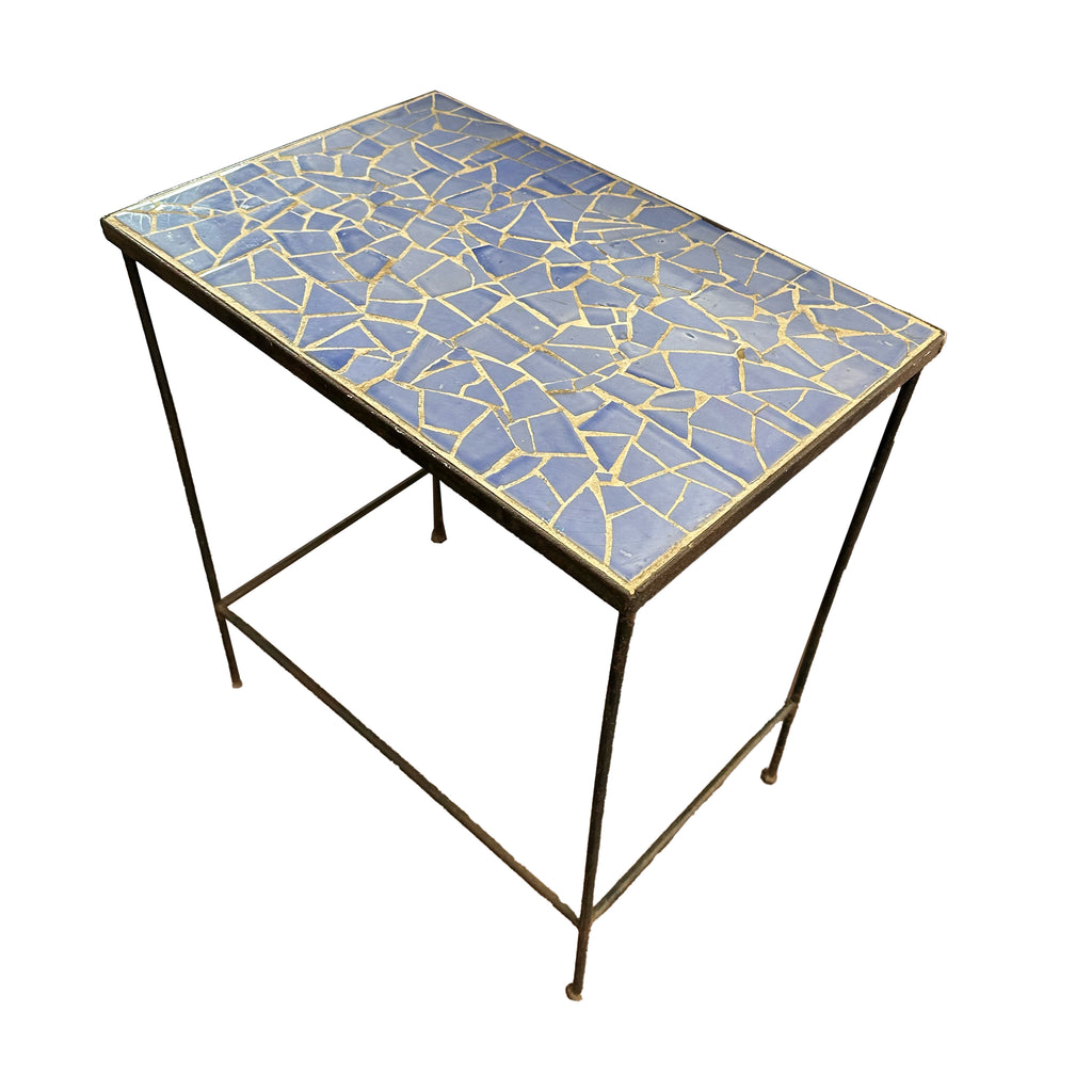Blue Mosaic Side Table