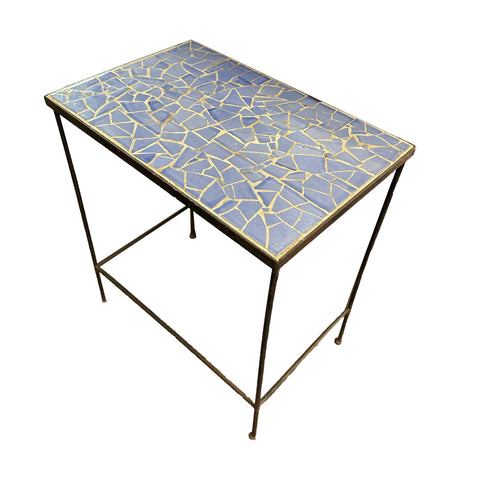 Blue Mosaic Side Table