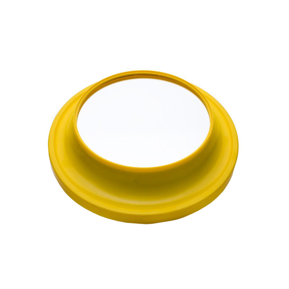 Yellow Circle Plastic Wall Mirror