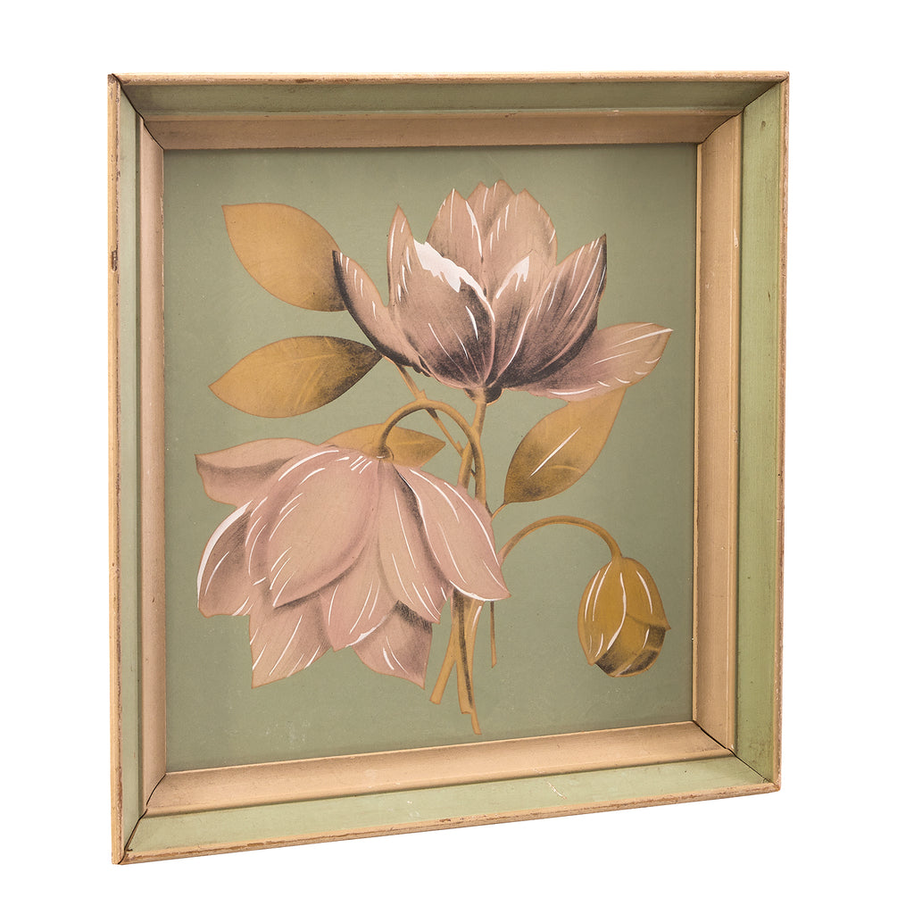 0.113 (A+D) Green Vintage Flower Print