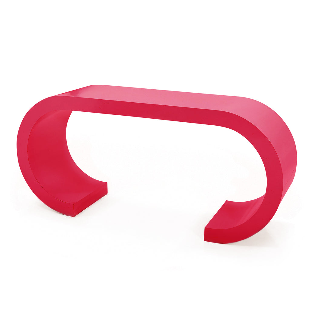 Hot Pink Curved Console Table