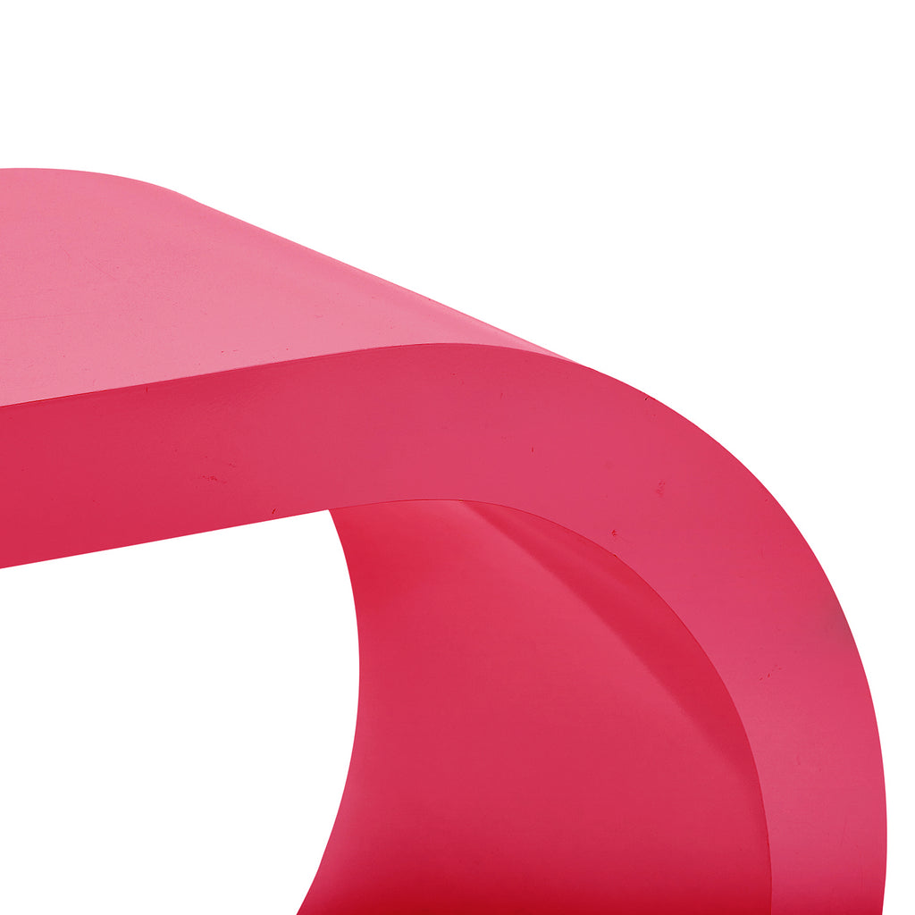 Hot Pink Curved Console Table