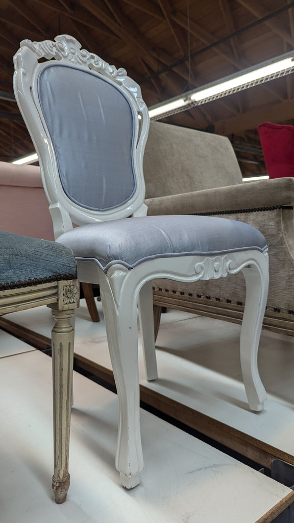 Blue Victorian Side Chair