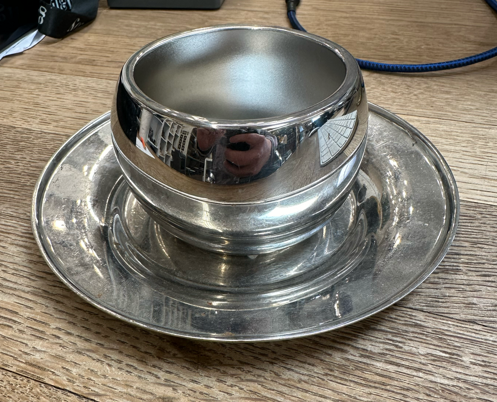 Chrome Dish & Cup