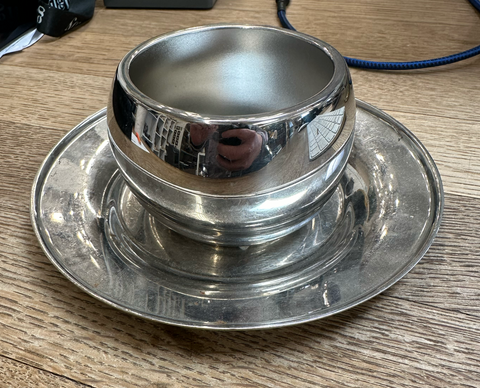 Chrome Dish & Cup
