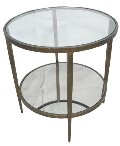 Glass & Bronze Contemporary Circular Table