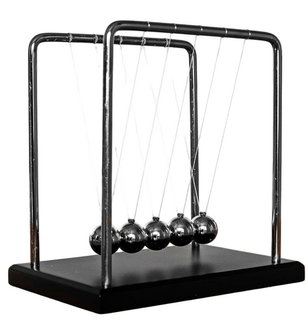 Newton's Cradle with Black Base