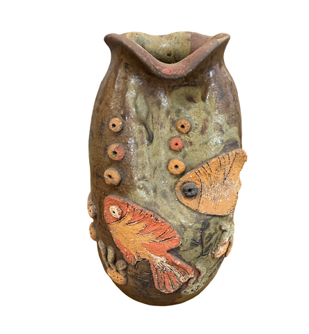 Aged Fish Styled Vase