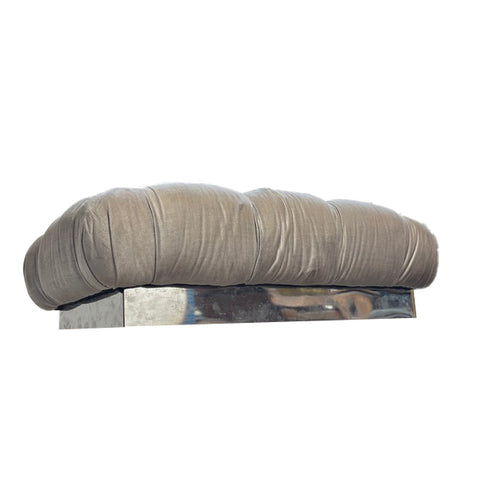 Tufted Grey Bench / Ottoman