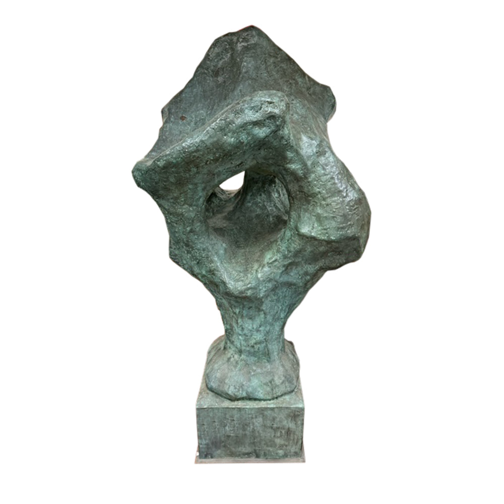 Abstract Green Floor Sculpture