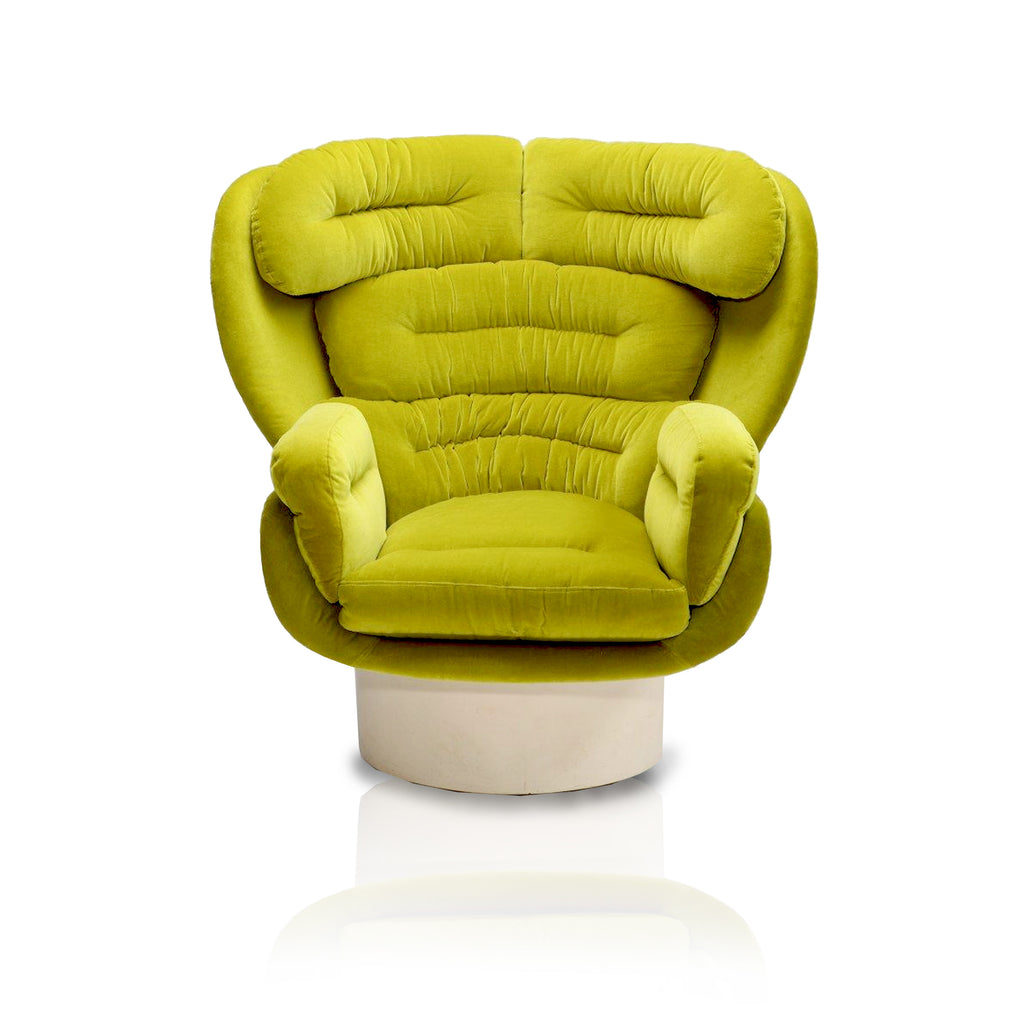Chartreuse Futuristic Elda Lounge Chair