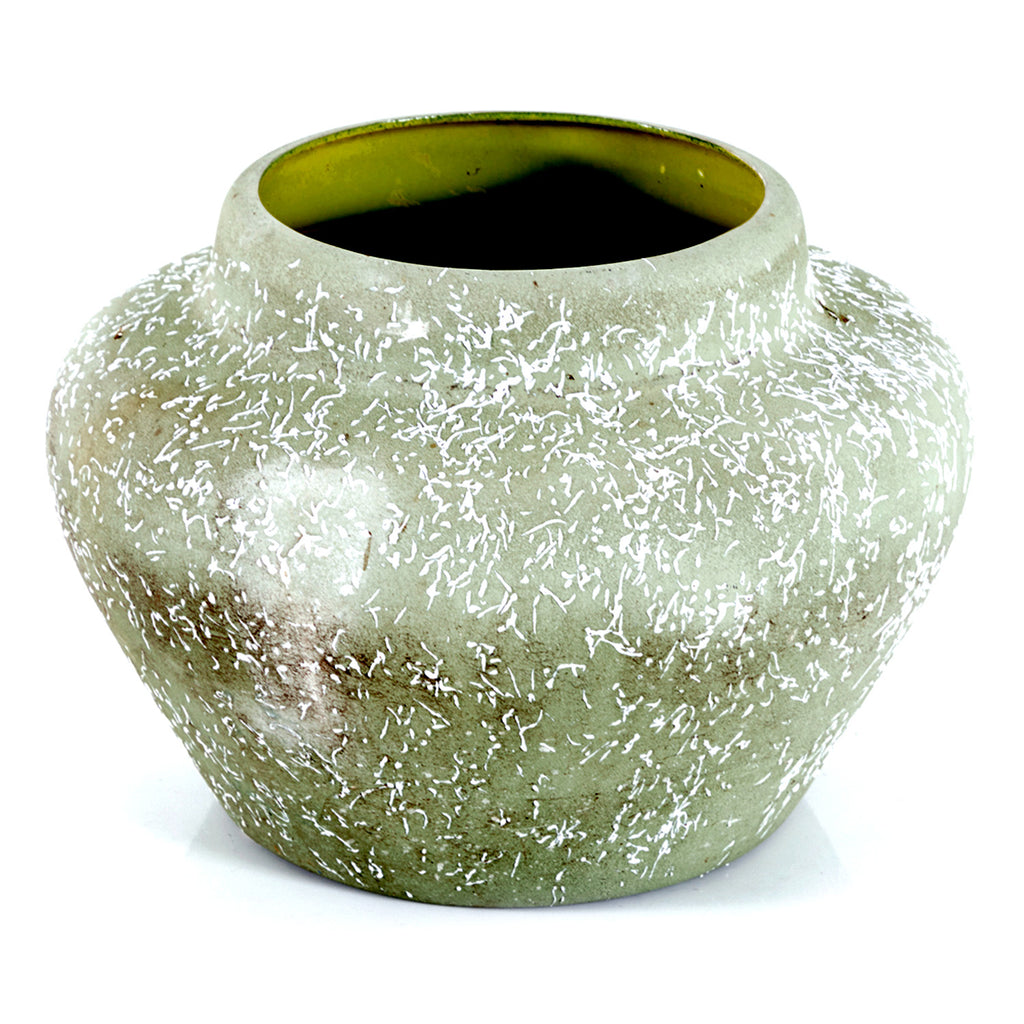 Green Light Textured Fiberglass Vase