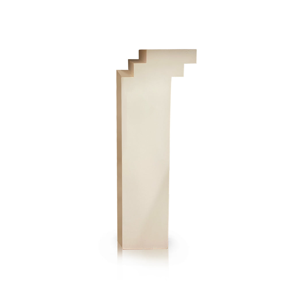 Cream Stepped Post-Modern Pedestal