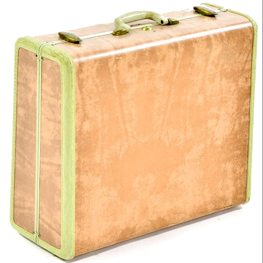 Tan & Cream Hard Shell Suitcase
