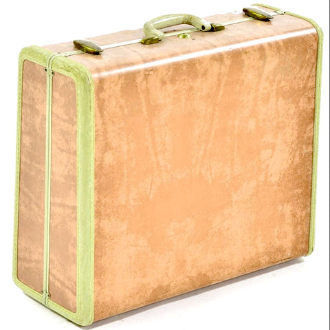 Tan & Cream Hard Shell Suitcase