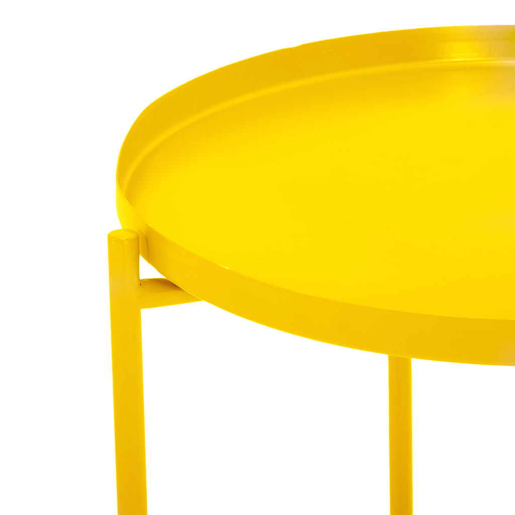 Metal Side Table - Yellow