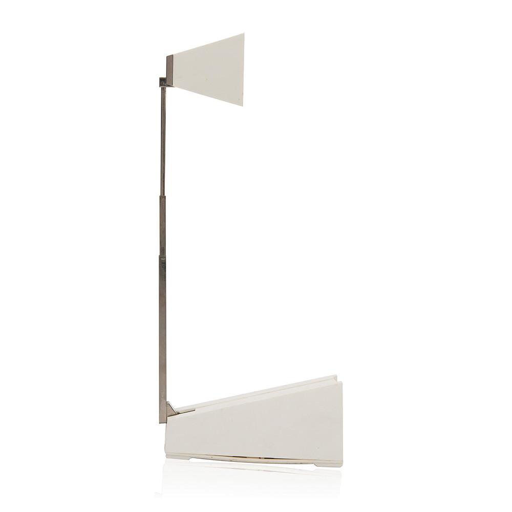 White and Silver Telescoping Desk Lamp
