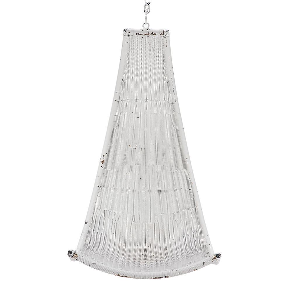 White Wicker Hanging Banana Chair