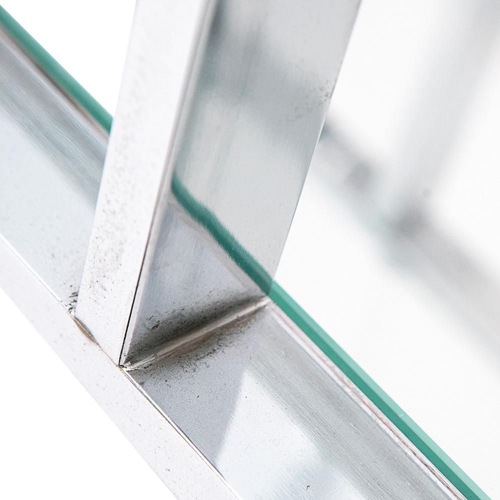 Markham Glass and Chrome Bookcase