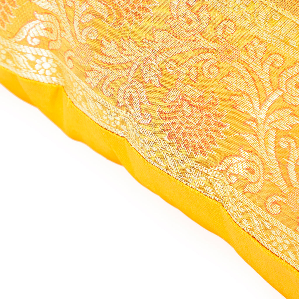 Orange Silk Sari Pillow