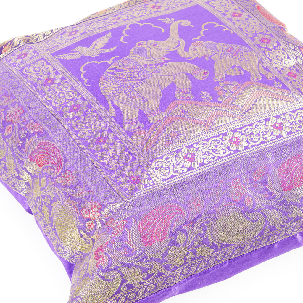 Purple Silk Sari Pillow