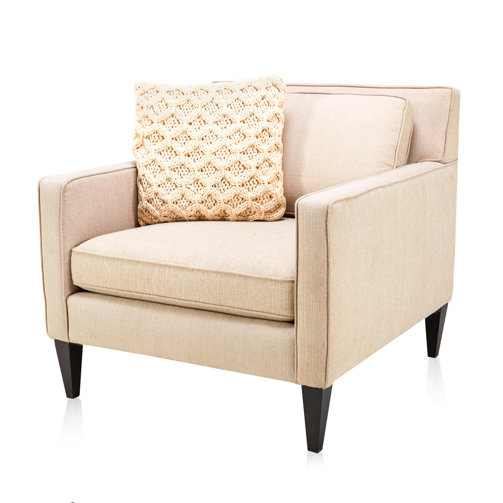 Beige Thick Knit Pillow