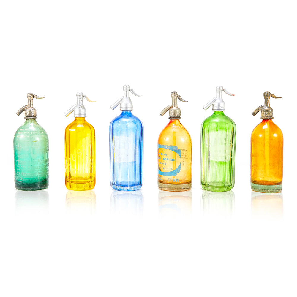 Multi Glass Seltzer Bottle - Turquoise (A+D)