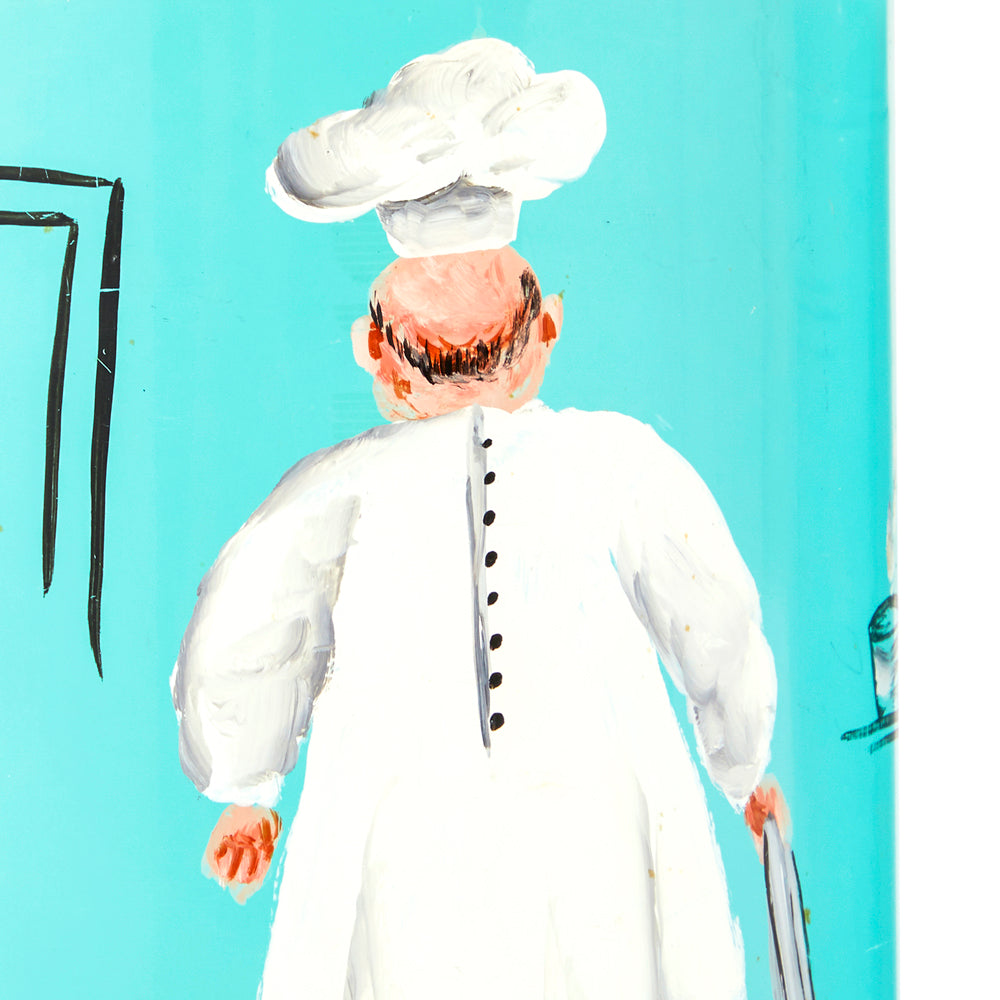 Blue Metal Chef Cookie Jar - Large (A+D)