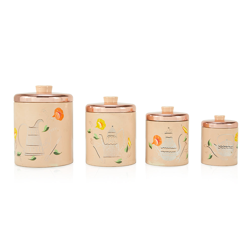 Peach Metal Cookie Jar - Large (A+D)
