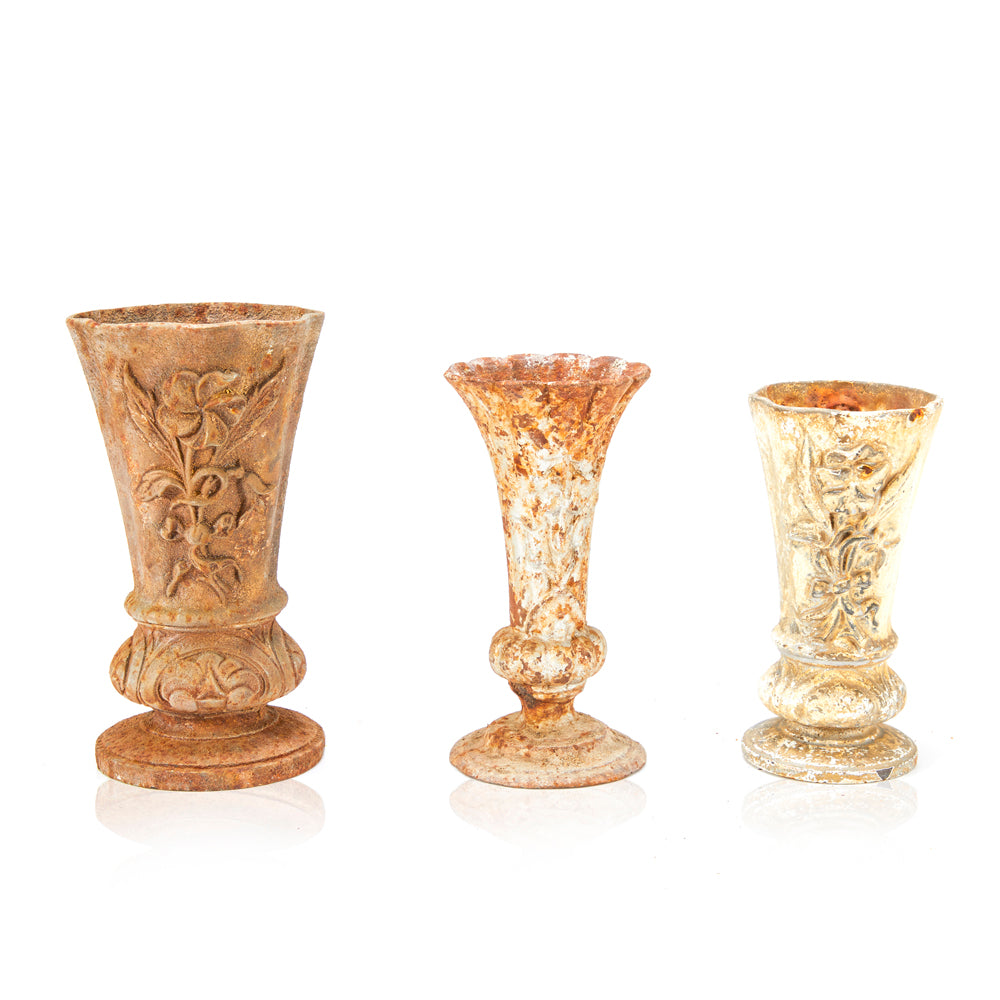 Tan Rustic Trumpet Vase - Small (A+D)