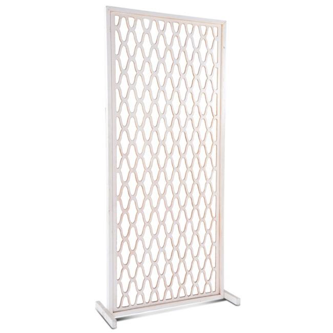 White Cutout Screen Divider