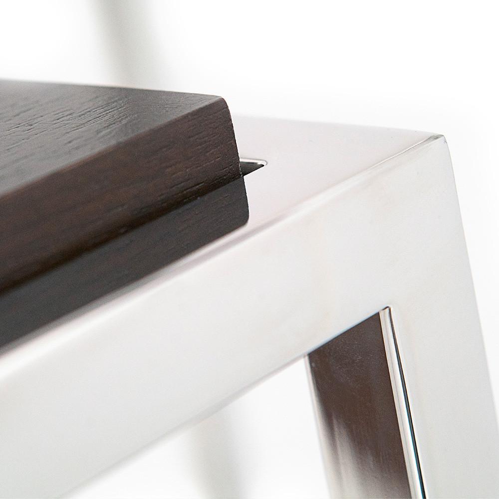 Markham Chrome and Dark Wood Bookcase