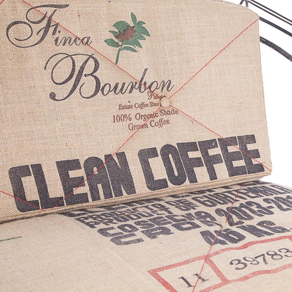 Burlap Advertisement Outdoor Loveseat
