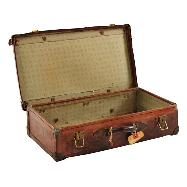 Brown Distressed Suitcase